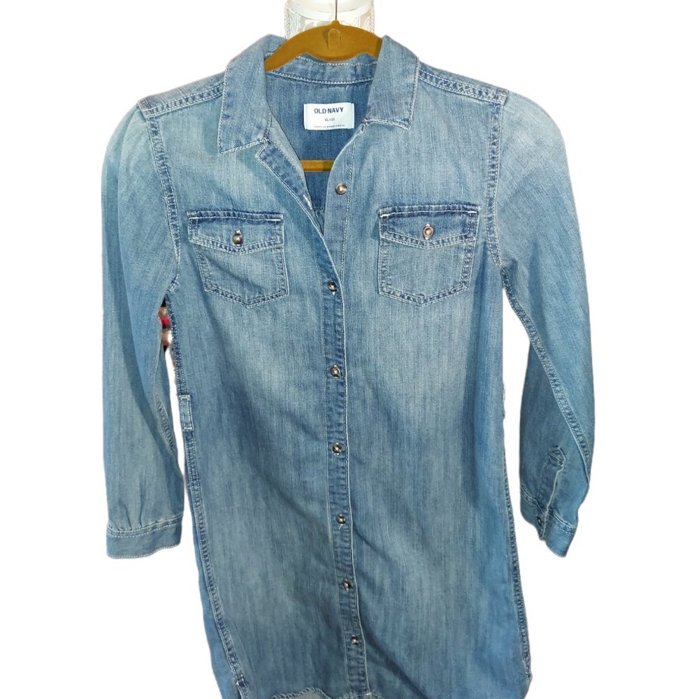 Old Navy Light Denim Dress Girl's Size 12